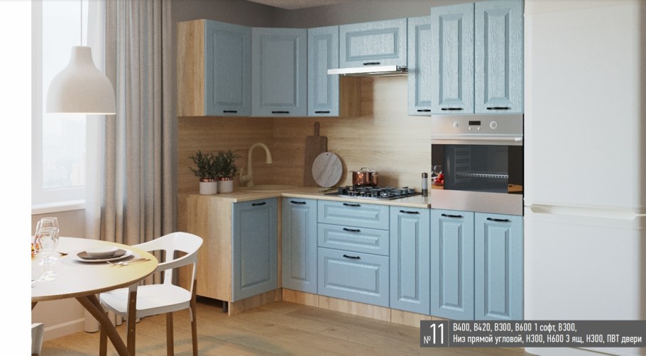 МДФ Роял Вуд голубой