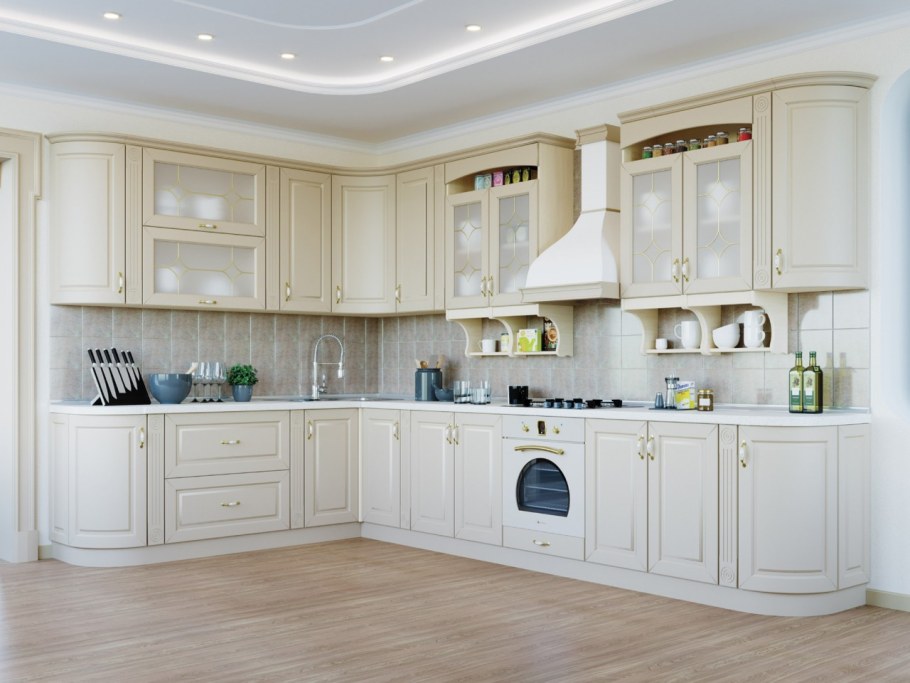 Роял белый фасады для кухни