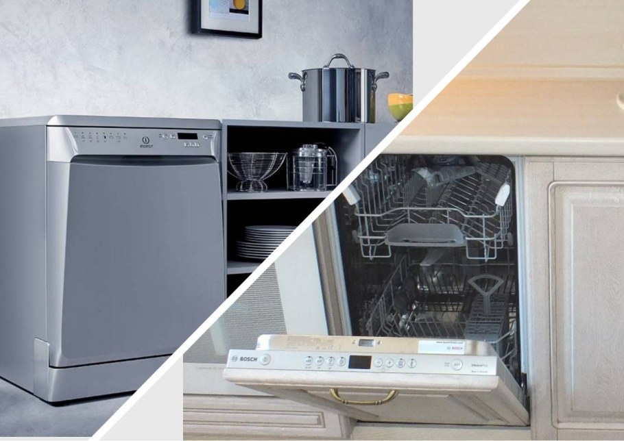 Встраиваемая посудомойка в кухне