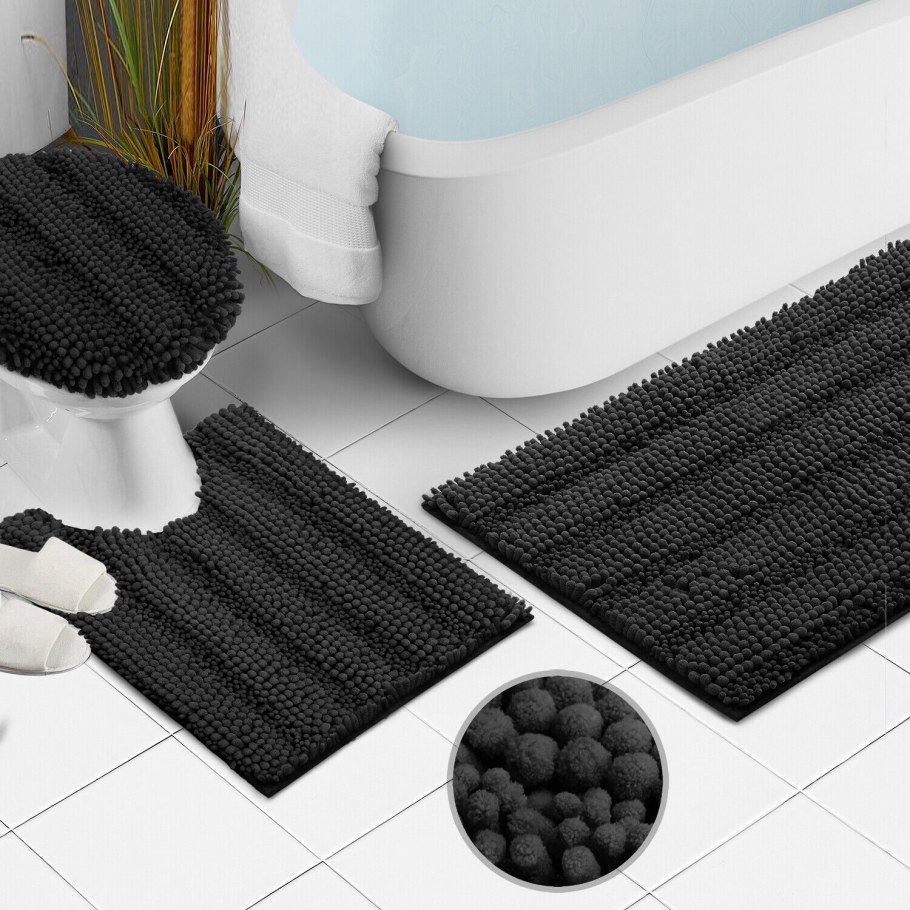 Chenille Bathroom Rug Set