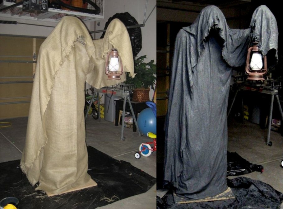 Пугало на дачу с фонарем