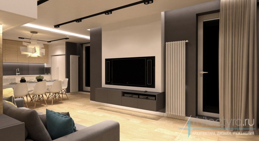 Современный дизайн трехкомнатной квартиры