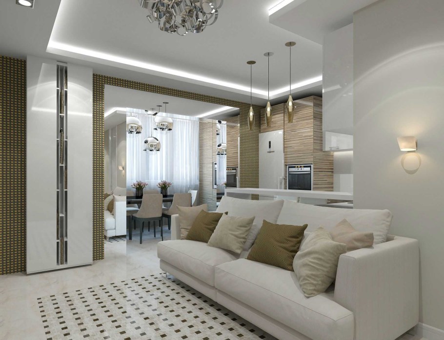 Дизайн квартиры трехкомнатной