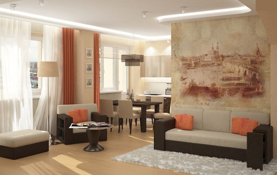 Интерьер 3х комнатной квартиры