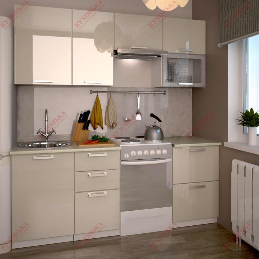 Кремовый кухонный гарнитур
