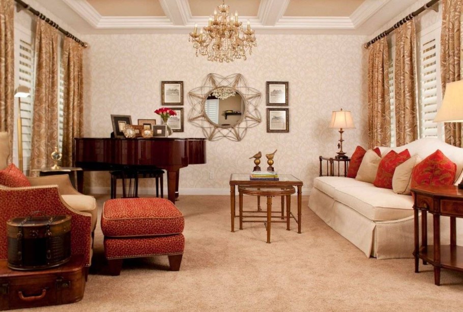 Гостиная Неоклассика терракотовый