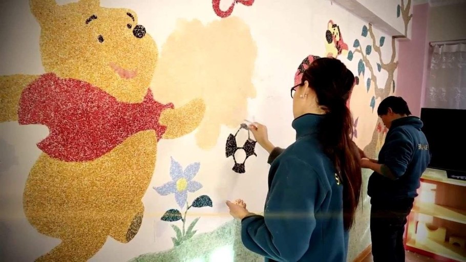 Стены из жидких обоев