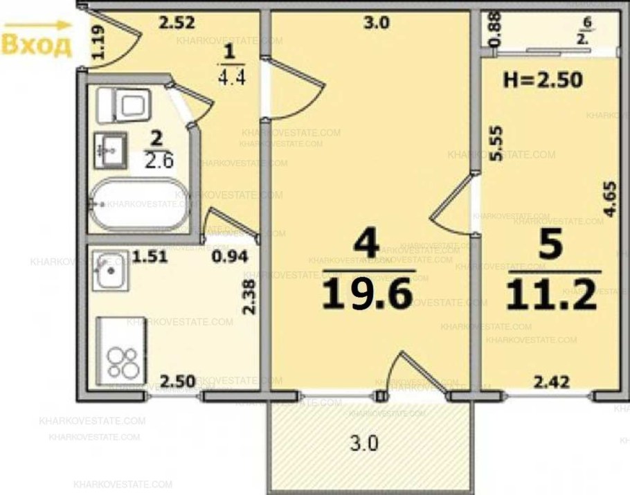 Хрущевка планировка