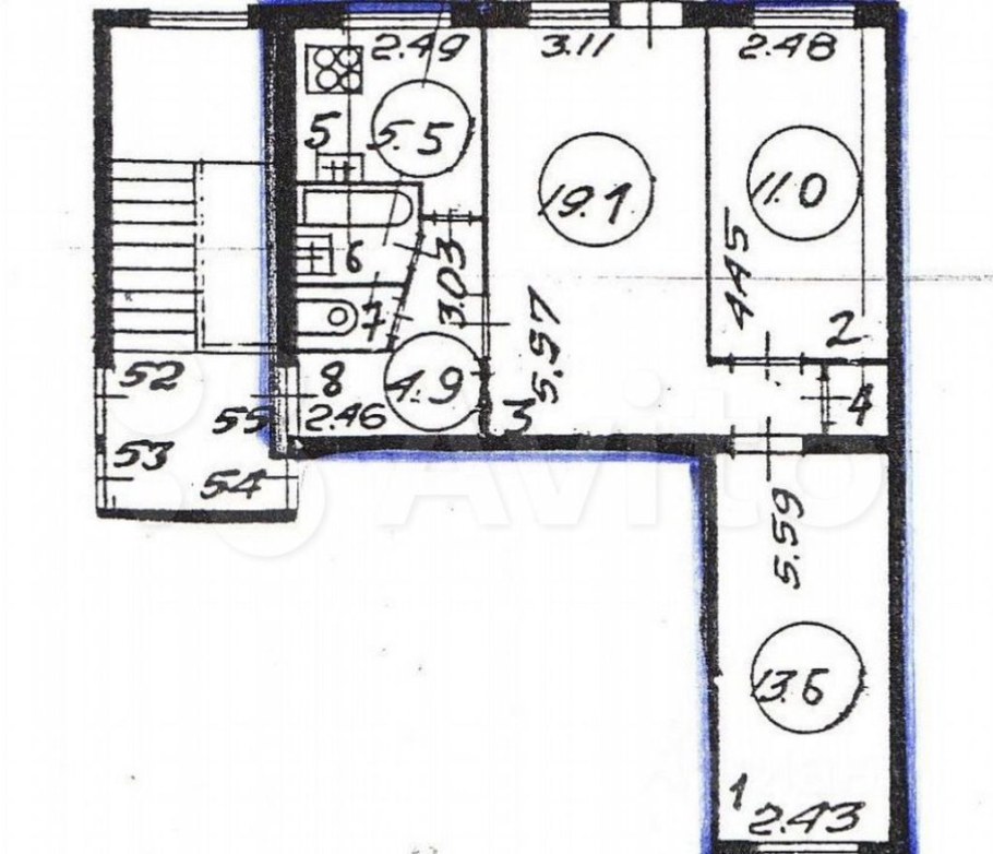 Планировка 3 комнатной квартиры в брежневке