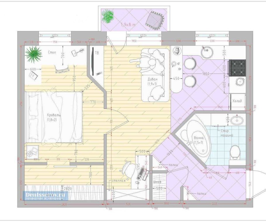 Планировка квартиры 2 комнатной хрущевки