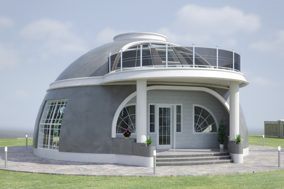 Монолитный купольный дом