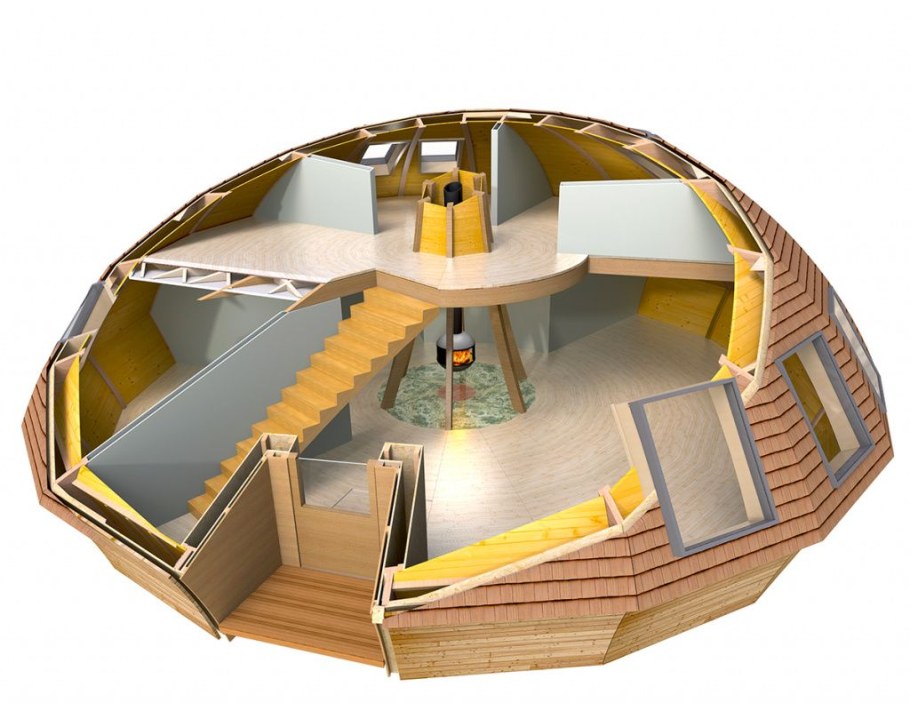 Сферический дом стратодезический купол