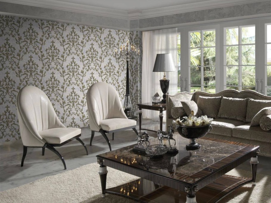 Интерьер гостиной в стиле Дамаск