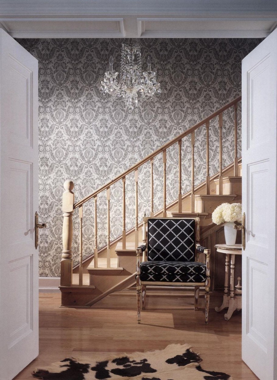 Плитка с дамасским узором в интерьере