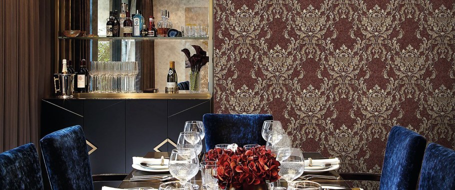 Обои Дамаск в интерьере