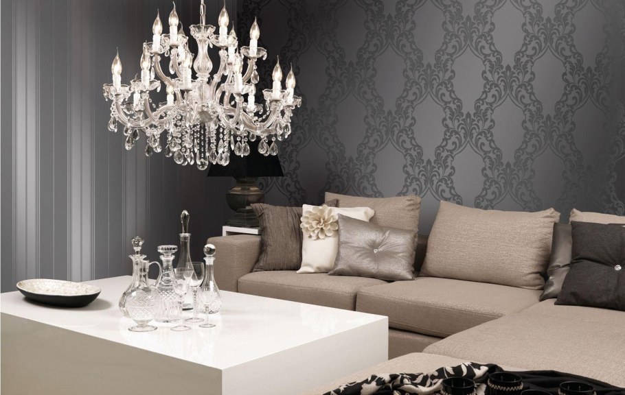 Обои Дамаск в интерьере