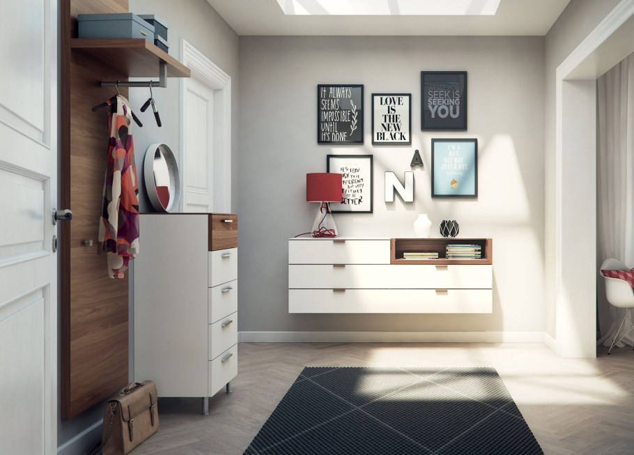 Сканди прихожая икеа