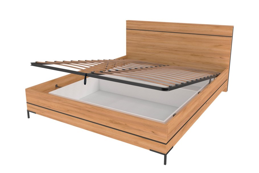 Кровать двуспальная 1600 Норд (дуб золотой)