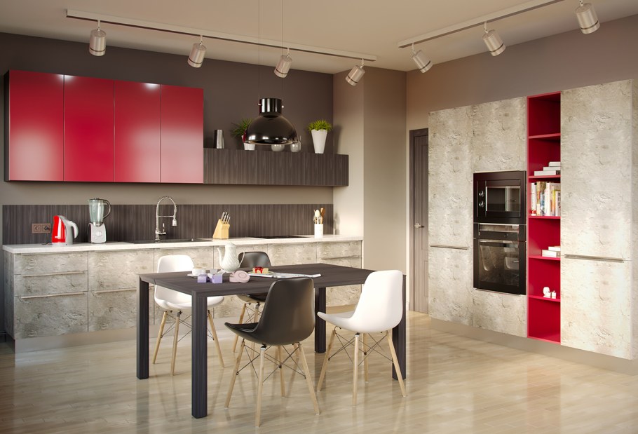 Кухня в стиле бетон