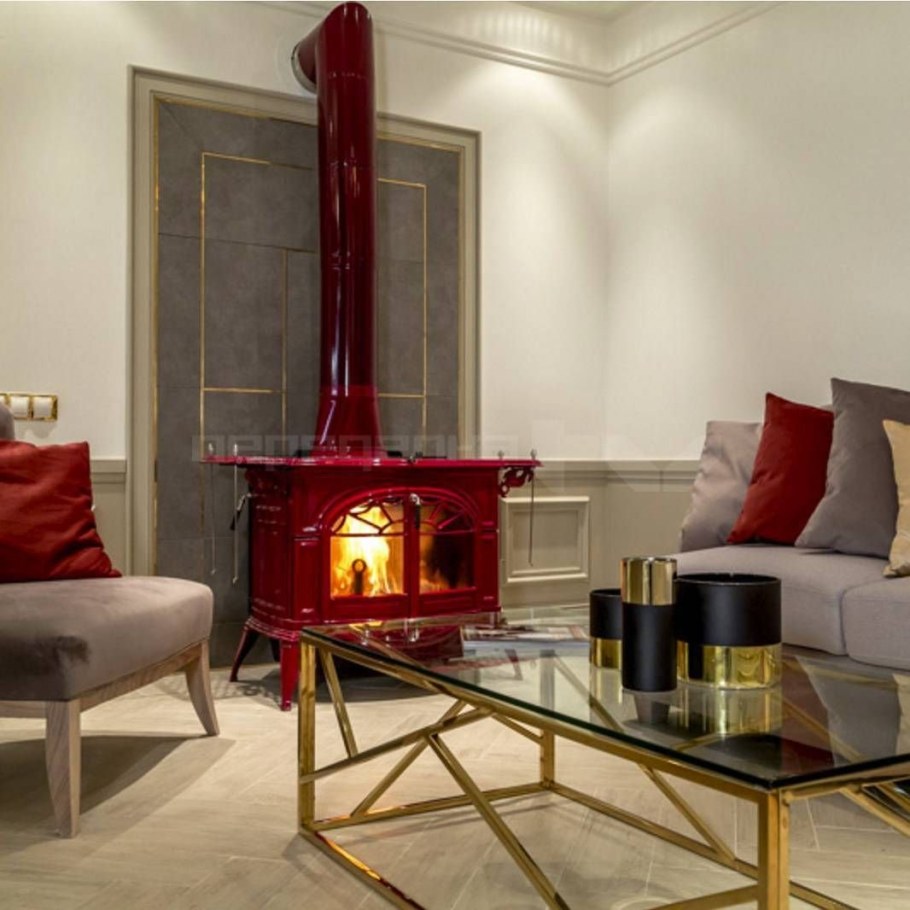 Камин в стиле буржуйки