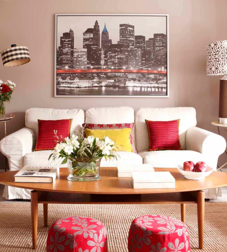 Цветные акценты в интерьере