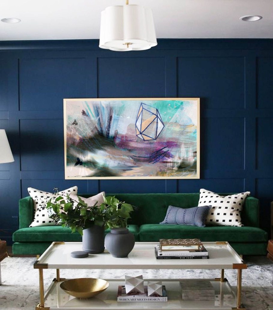 Сине зеленый интерьер