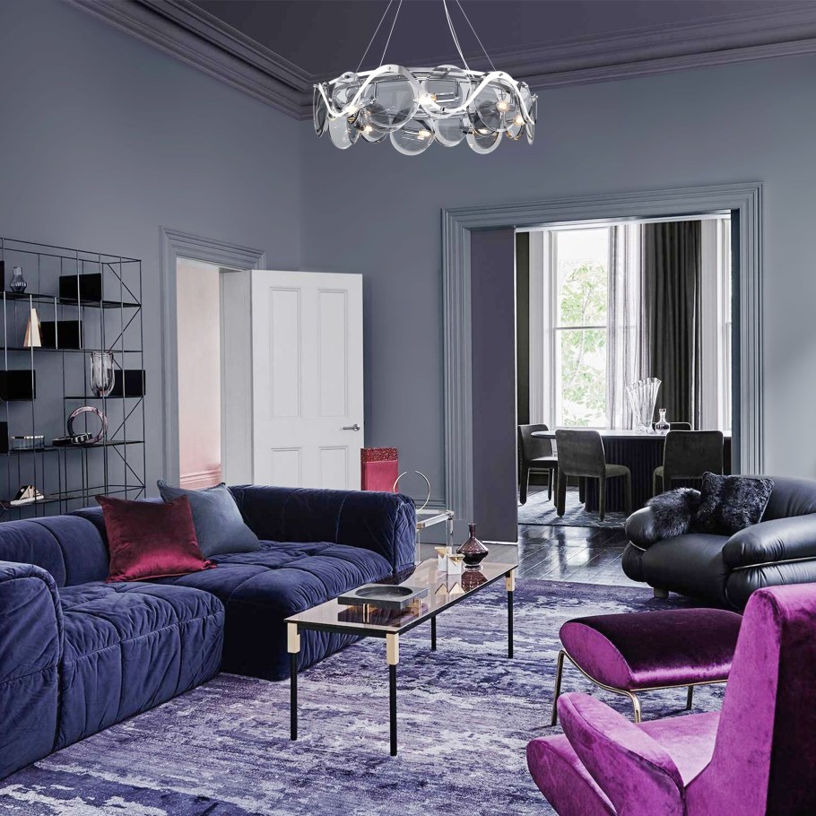 Темно серые стены в интерьере