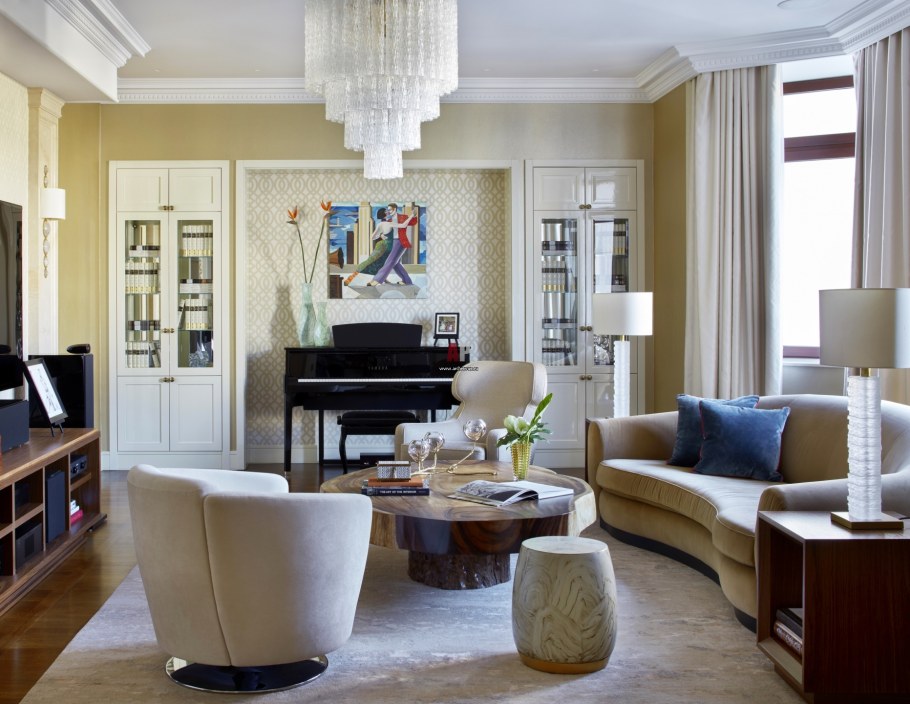 Гостиная ар деко Неоклассика