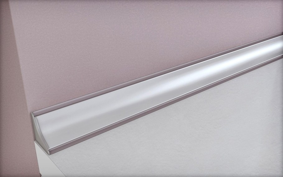 Плинтус алюминиевый Diele 80 анодированный 2500х80х11 мм