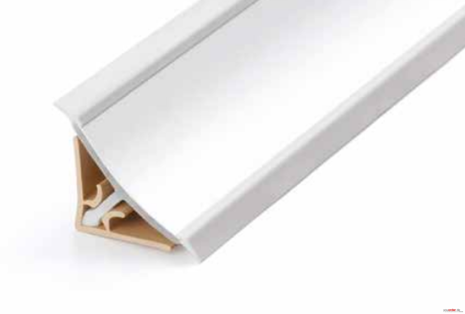 Плинтус 3 м. алюминиевый 25х12мм. (Квадро-белый)