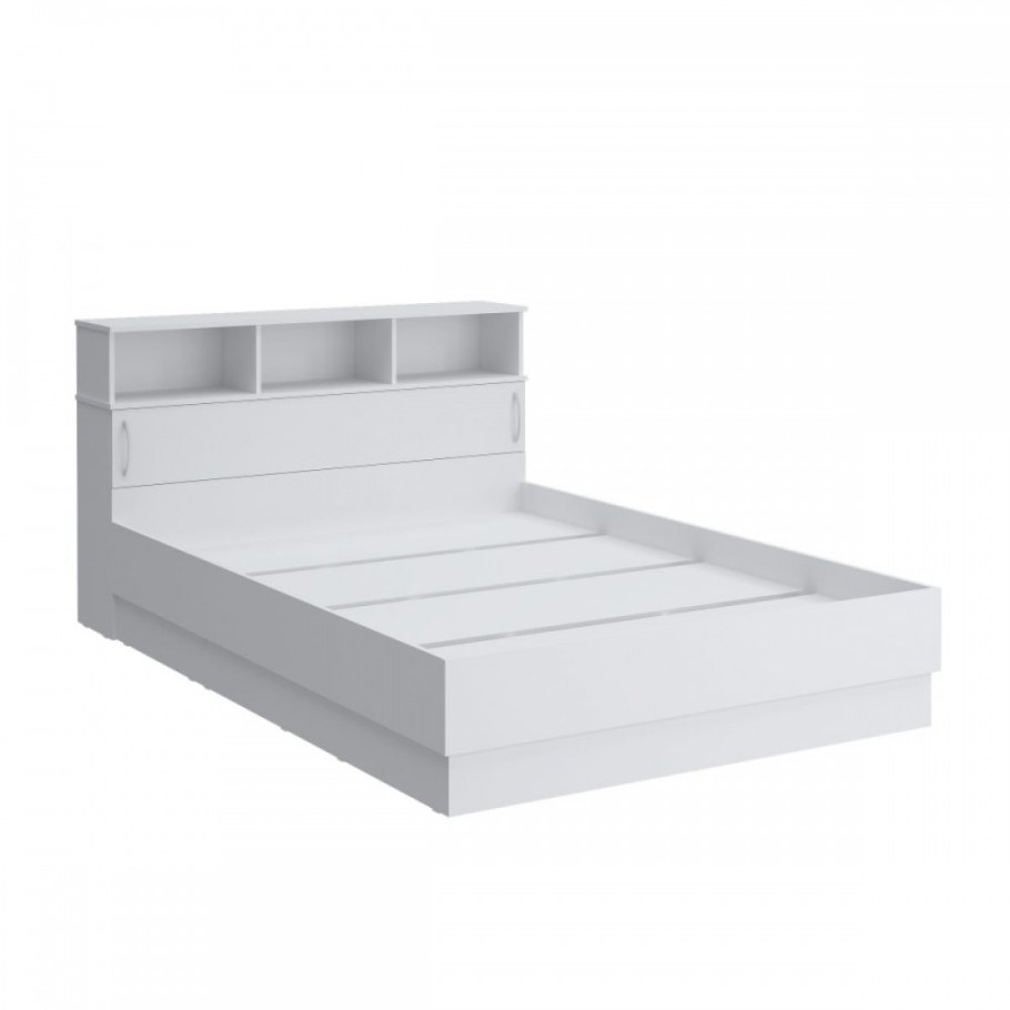 Кровать мебельная фабрика 1+1 Париж 232x165x95.4 см цвет белый