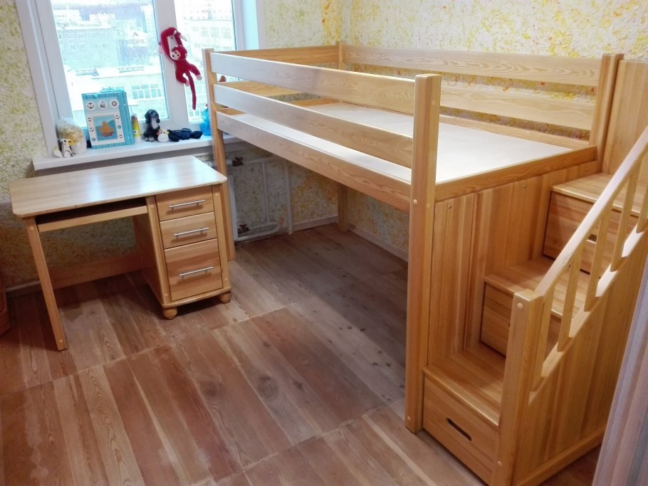 Кровать чердак 160х80 массив