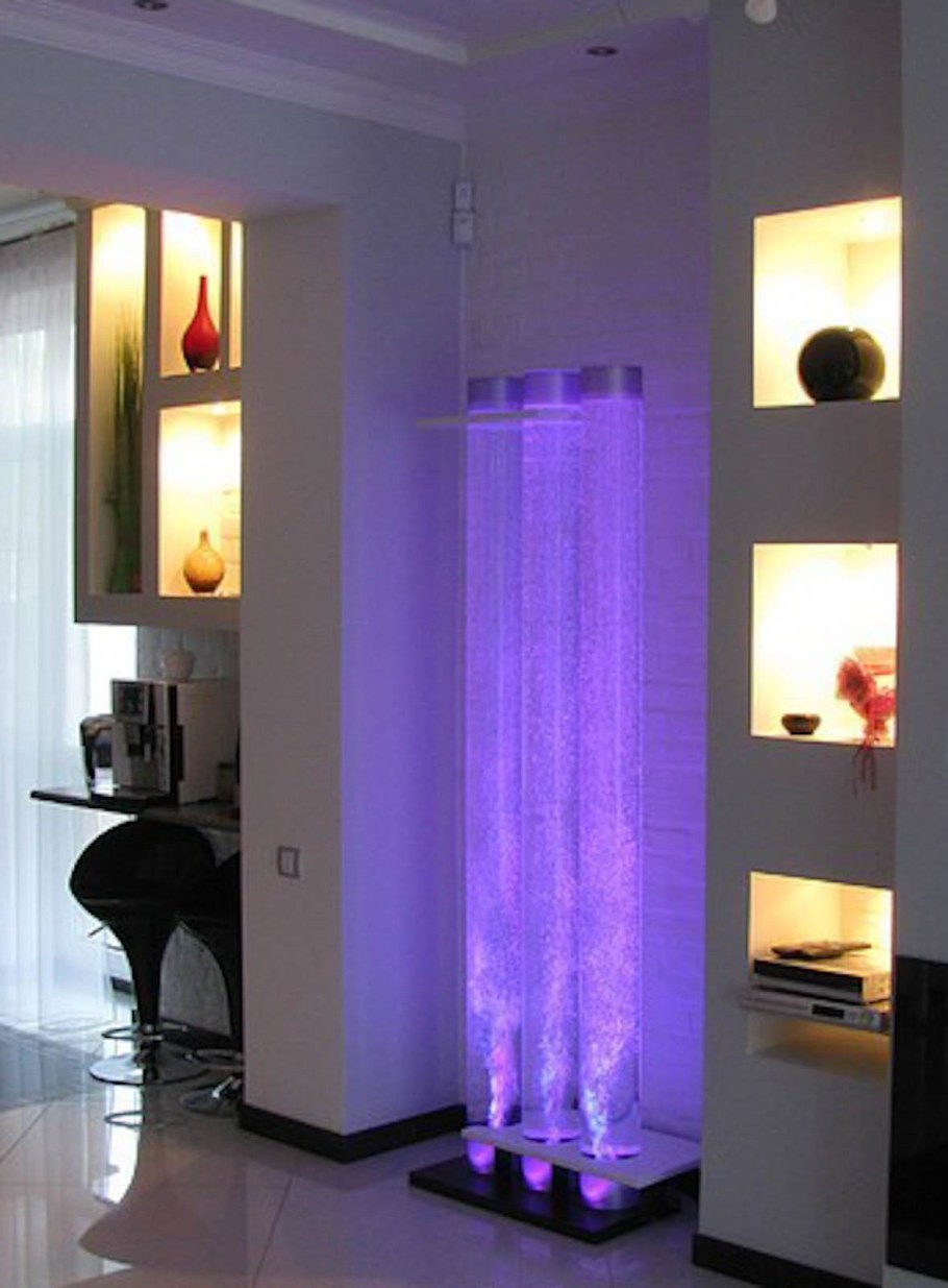 Пузырьковые колонны в интерьере