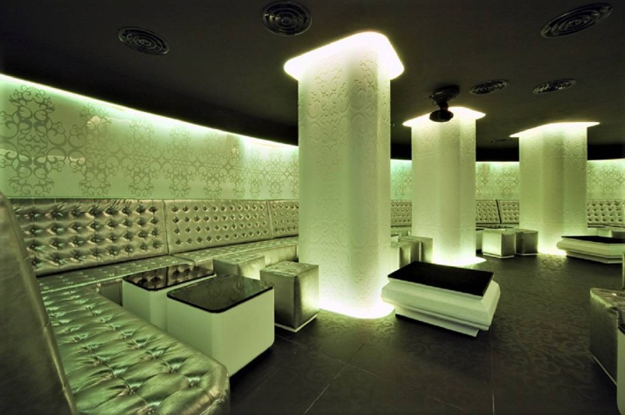 Подсветка колонн в интерьере