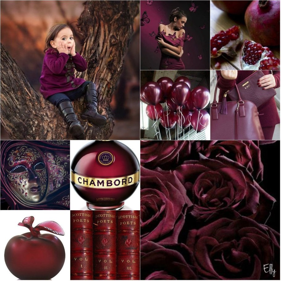 Цветовая палитра с бордовым цветом