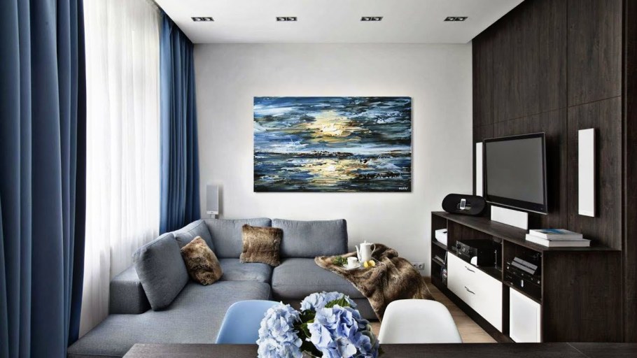 Интерьер небольшой гостиной