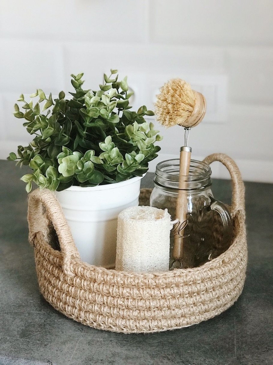 Корзина из джута