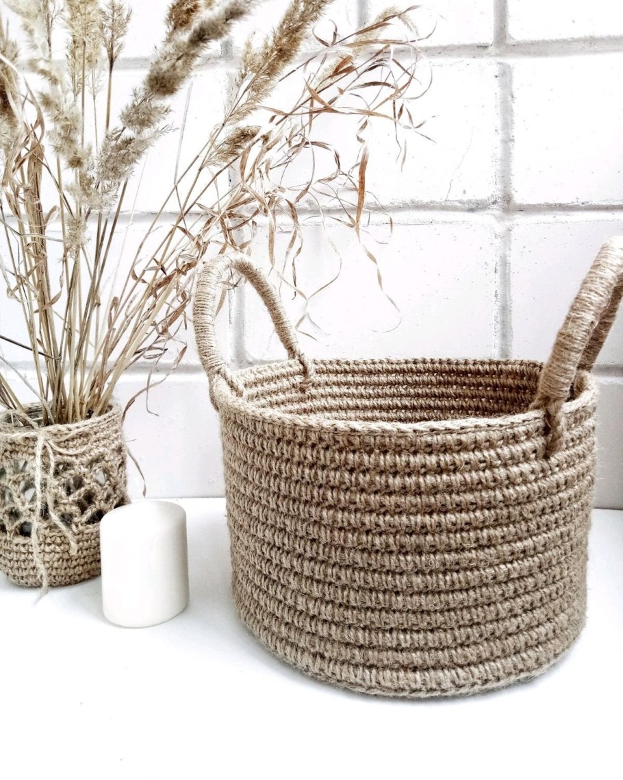 Корзина из джута