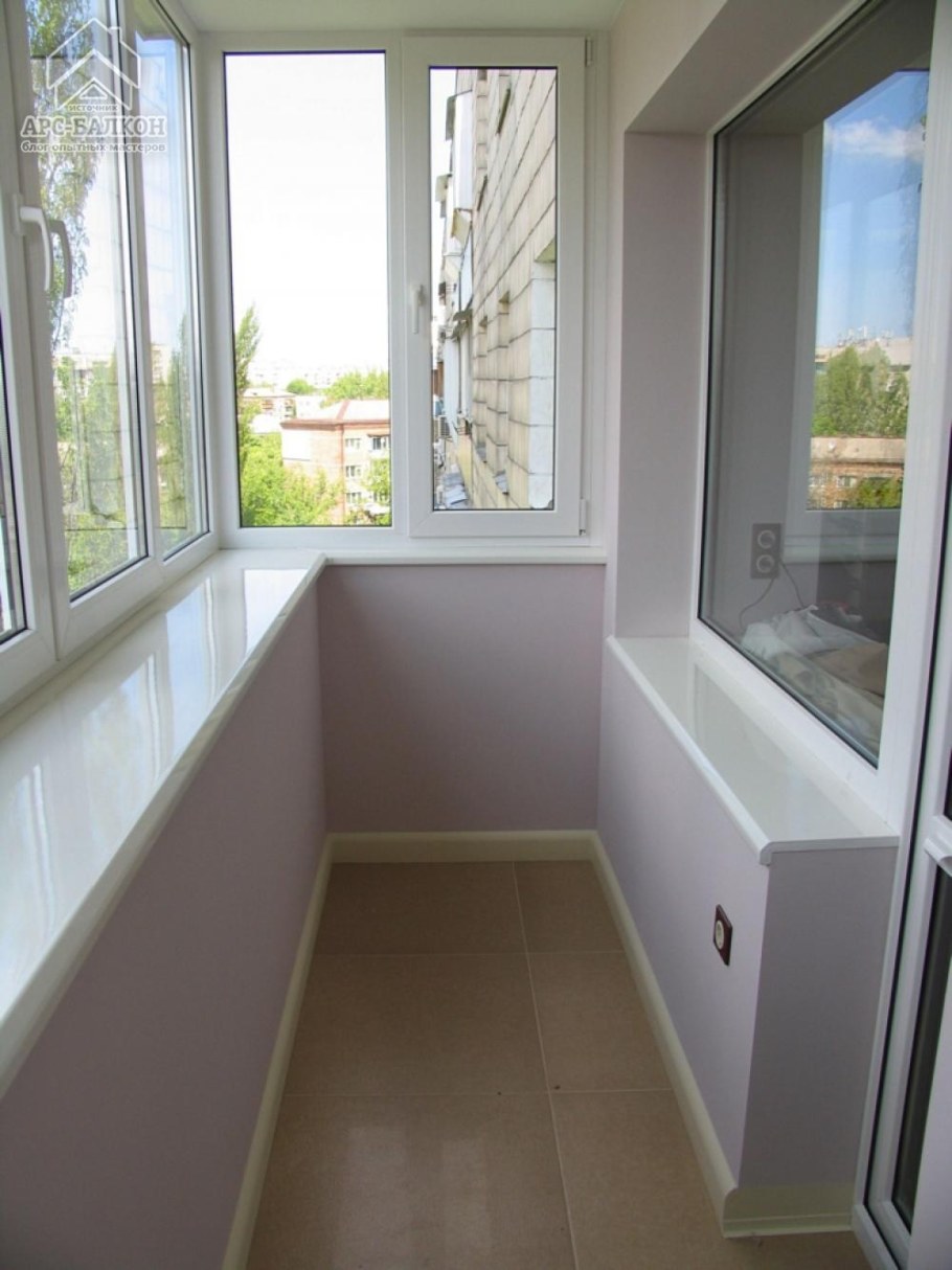 Отделка балкона изнутри