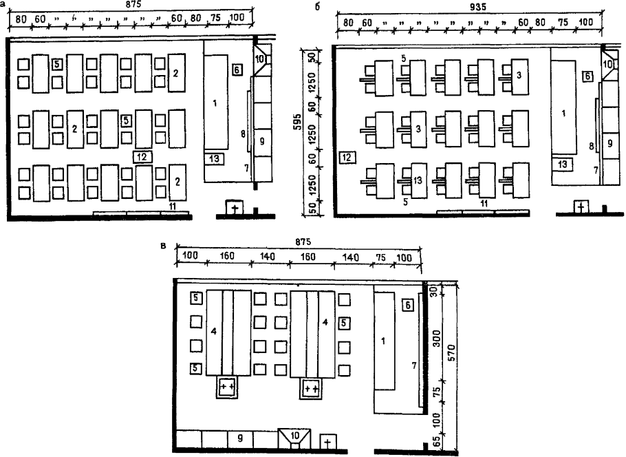 Чертеж кабинета химии
