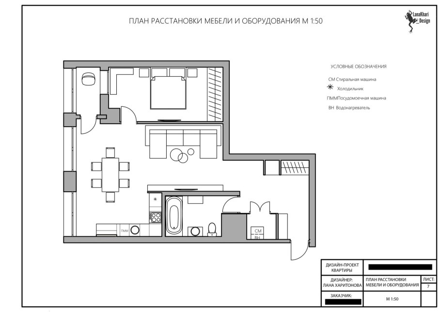 План офиса с расстановкой мебели