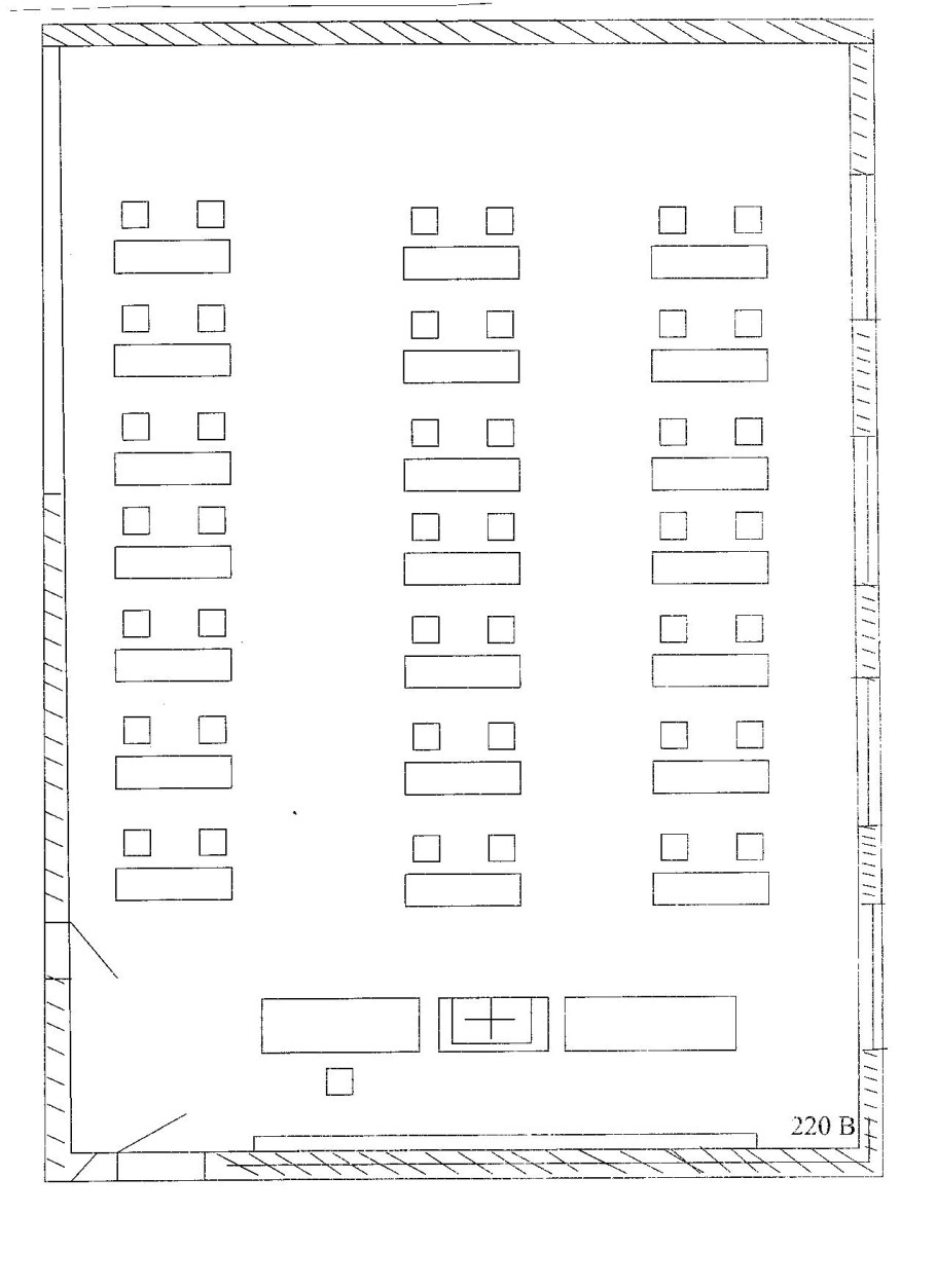 Схема кабинета физики с лаборантской