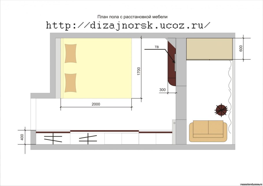 План пола с расстановкой мебели