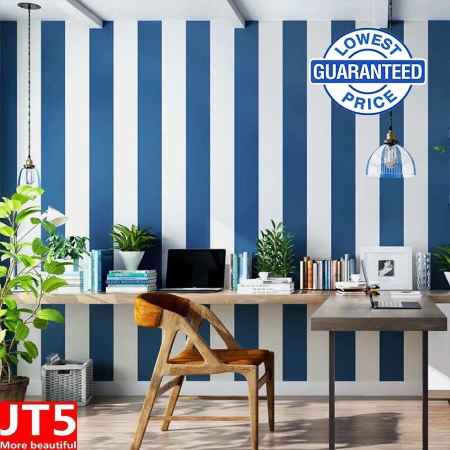 Полосатые стены в интерьере