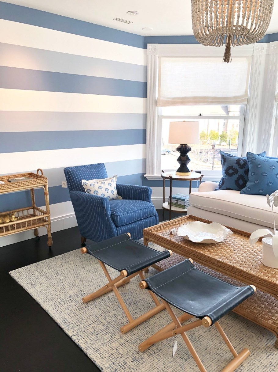 Полосатые стены в интерьере