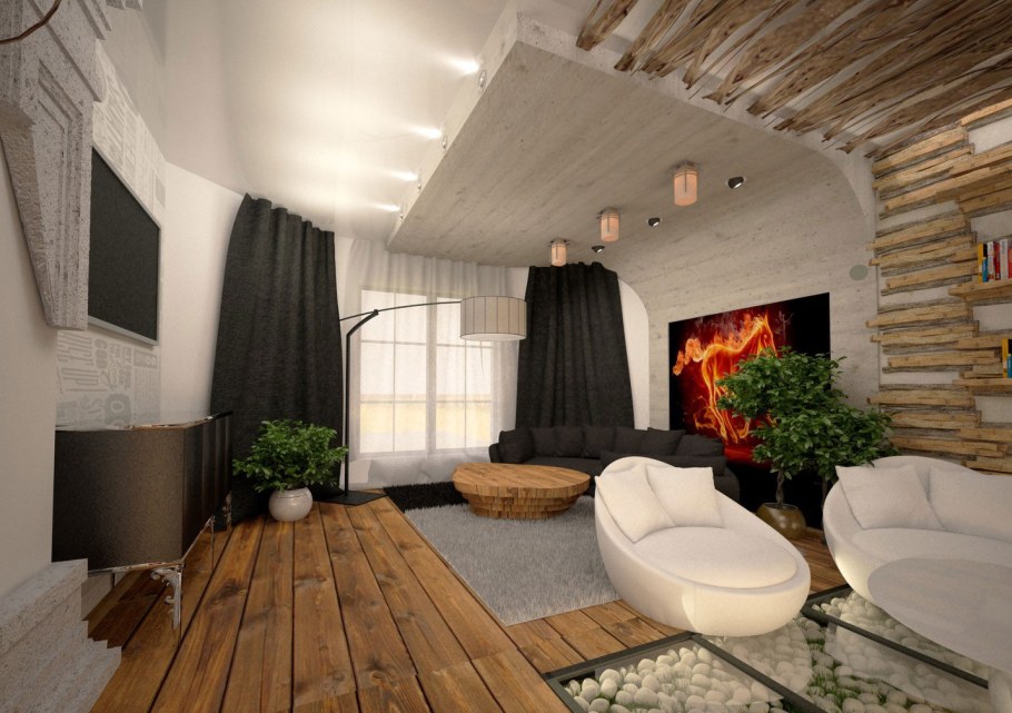 Гостиная в частном доме