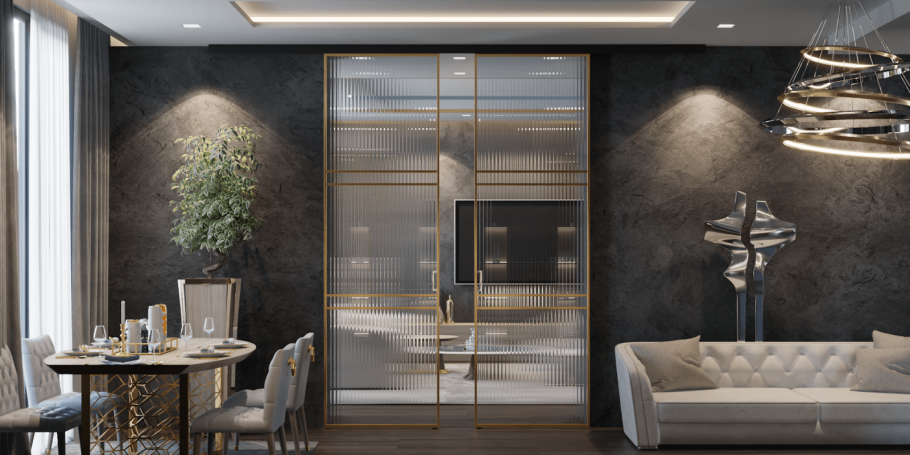 Серые двери в интерьере