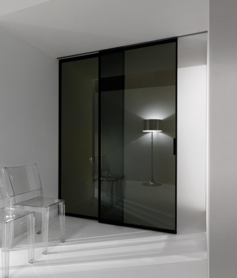 Матовые раздвижные двери