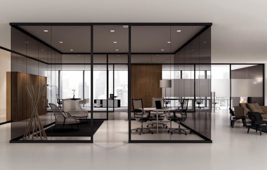 Стеклянные перегородки для офиса