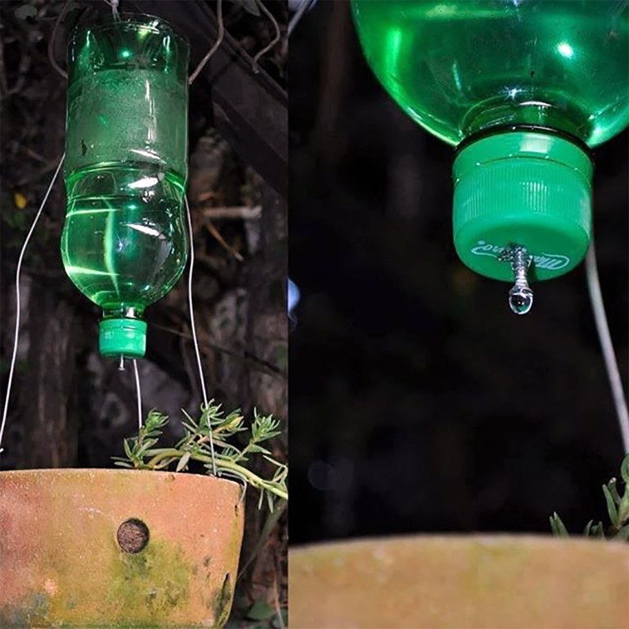 Капельный полив из бутылки